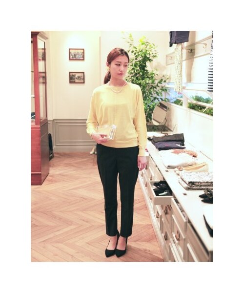 EDIT. FOR LULU(エディットフォールル)の「◆ギャバストレッチウエストリボンツキパンツ(パンツ・レディース・ブラック・34/36/38)」の10枚目の写真