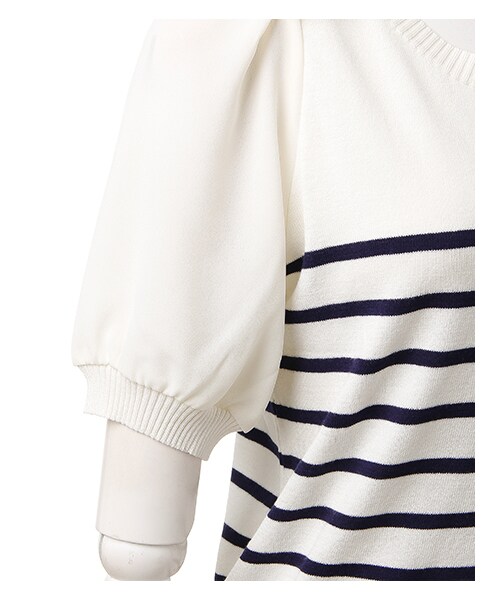 INGNI（イング）の「肩リボン／ニット7分袖（トップス・レディース・ｱｲﾎﾞﾘｰ/ｲｴﾛｰ/ｺﾝ/ｵﾌﾎﾜｲﾄ・M）」の6枚目の写真