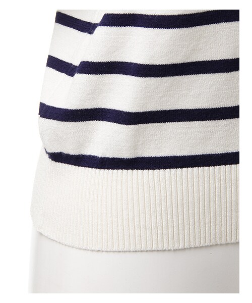 INGNI（イング）の「肩リボン／ニット7分袖（トップス・レディース・ｱｲﾎﾞﾘｰ/ｲｴﾛｰ/ｺﾝ/ｵﾌﾎﾜｲﾄ・M）」の7枚目の写真