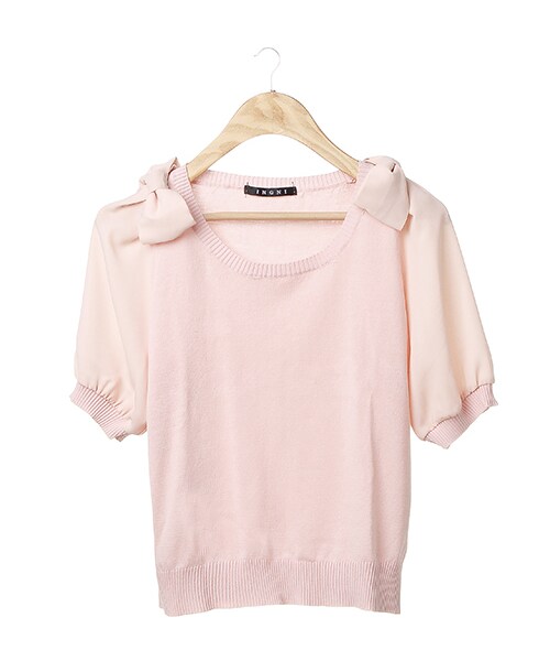 INGNI（イング）の「肩リボン／ニット7分袖（トップス・レディース・ｱｲﾎﾞﾘｰ/ｲｴﾛｰ/ｺﾝ/ｵﾌﾎﾜｲﾄ・M）」の11枚目の写真