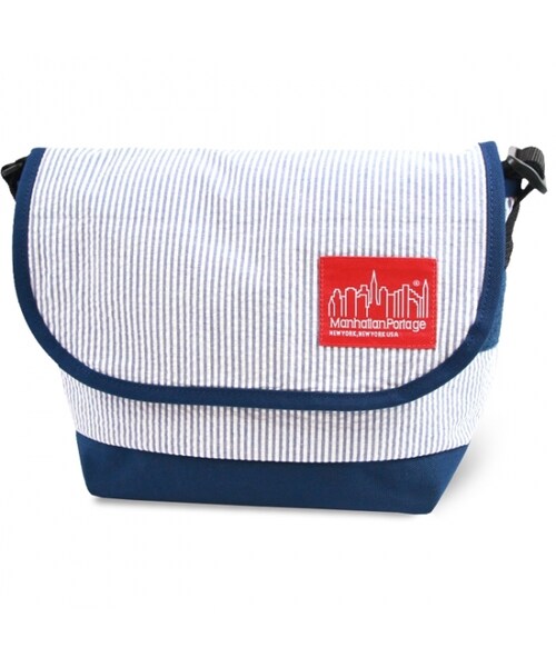 Manhattan Portage(マンハッタンポーテージ)の「Seersucker Casual Messenger Bag(その他・メンズ・Black/Navy・S)」の2枚目の写真
