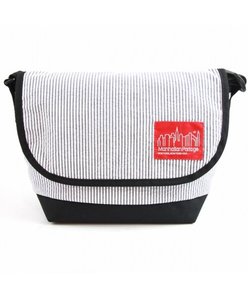 Manhattan Portage(マンハッタンポーテージ)の「Seersucker Casual Messenger Bag(その他・メンズ・Black/Navy・S)」の4枚目の写真