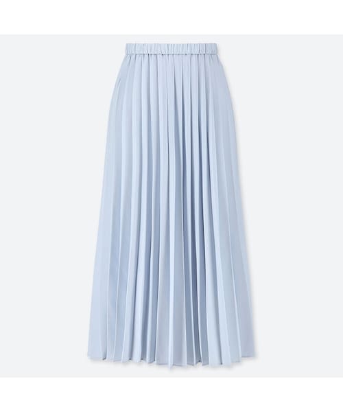 UNIQLO（ユニクロ）の「プリーツロングスカート（丈短め75～79cm）（スカート・レディース・NAVY 69/LIGHT BLUE 60/WHITE 00・XL/L/M/S/XS/XXL）」の3枚目の写真