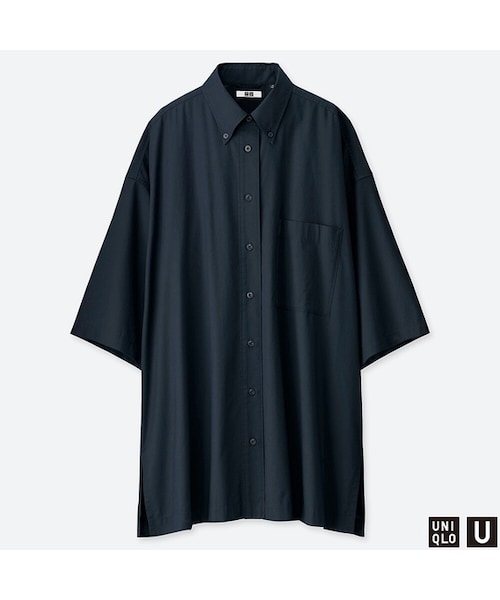 UNIQLO（ユニクロ）の「ビーチカバーアップワンピース（長袖）（ワンピース・レディース・PURPLE 72/NAVY 69/WHITE 00・S/XXL/XL/L/M）」の3枚目の写真