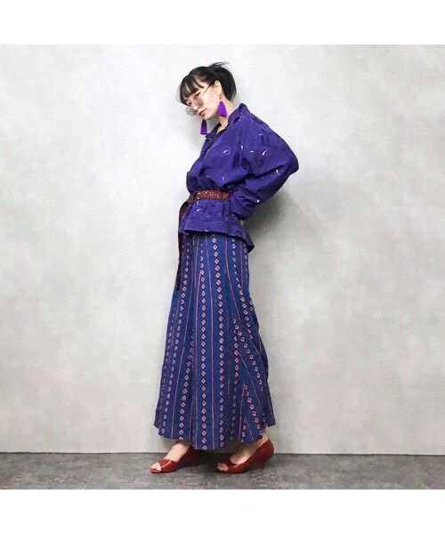 USED（ユーズド）の「ABVIEN purple silk jacket（ブルゾン・レディース・その他）」の2枚目の写真