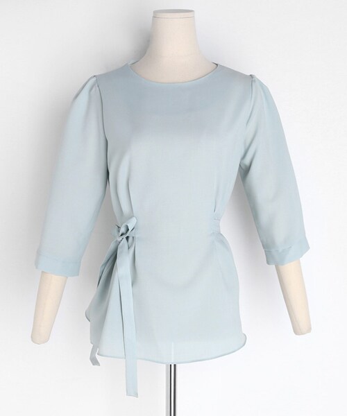 DHOLIC(ディーホリック)の「7分丈スリーブウエストタイブラウス(シャツ/ブラウス・レディース・ブルー/ホワイト/ブラック/その他/ピンク・FREE)」の5枚目の写真