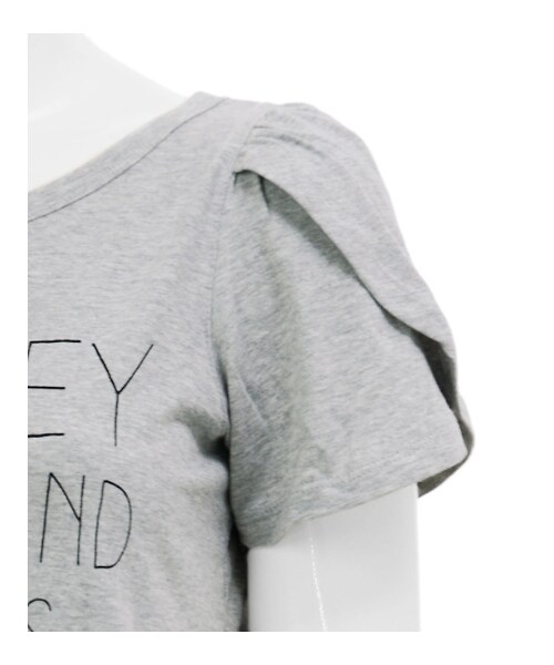 MAJESTIC LEGON（マジェスティックレゴン）の「♪ペタルスリーブTEE（トップス・レディース・グレー/ブラック/オフ/ラベンダー・Free）」の5枚目の写真