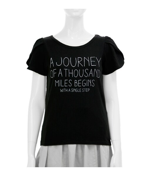 MAJESTIC LEGON（マジェスティックレゴン）の「♪ペタルスリーブTEE（トップス・レディース・グレー/ブラック/オフ/ラベンダー・Free）」の10枚目の写真