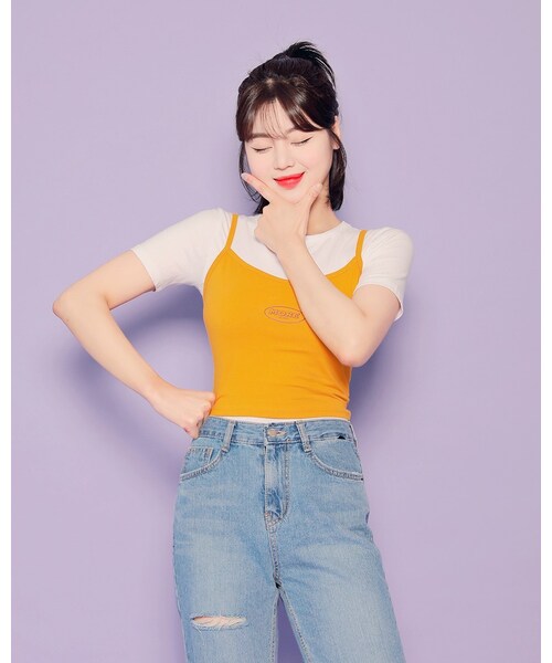 HOTPING（ホッピン）の「MOREロゴキャミソール（キャミソール・レディース・Black/White/Yellow/Other・フリーサイズ）」の3枚目の写真