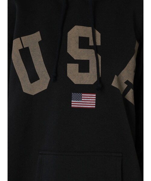 FLOVE（フローブ）の「USAビックロゴフーディー（Tシャツ/カットソー・ブラック・F）」の14枚目の写真