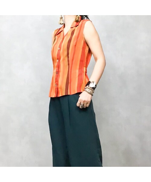 USED（ユーズド）の「ANNE K_EINII orange shirt vest（ベスト・レディース・その他）」の3枚目の写真