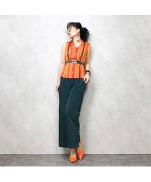 USED | ANNE K_EINII orange shirt vest(ベスト)