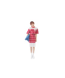 STYLENANDA | メッシュ切替チェック柄クロップドＴシャツ(その他)