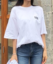 DHOLIC | YOUバックレタリングTシャツ(Tシャツ/カットソー)