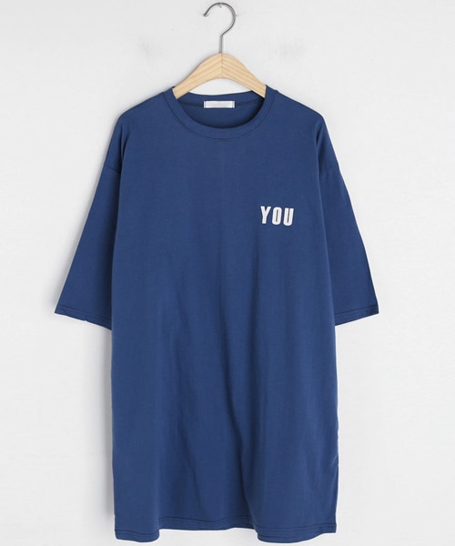 DHOLIC（ディーホリック）の「YOUバックレタリングTシャツ（Tシャツ/カットソー・レディース・ホワイト/ブラック/イエロー/ブルー・FREE）」の3枚目の写真