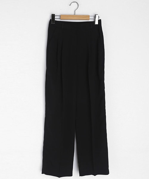 DHOLIC（ディーホリック）の「ツータックフルレングスワイドスラックス（スラックス・レディース・ピンク/ベージュ/ブラック・S/M/L）」の2枚目の写真