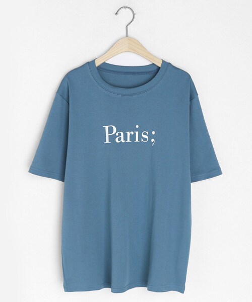 DHOLIC（ディーホリック）の「Paris;半袖Tシャツ（Tシャツ/カットソー・レディース・グレー/ブルー/ブラック/レッド・FREE）」の3枚目の写真