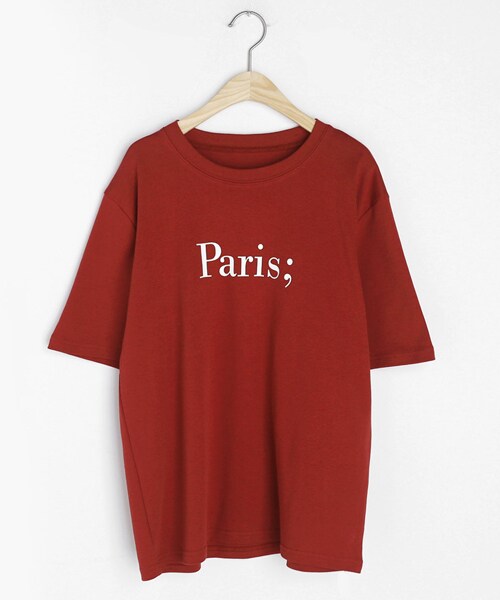 DHOLIC（ディーホリック）の「Paris;半袖Tシャツ（Tシャツ/カットソー・レディース・グレー/ブルー/ブラック/レッド・FREE）」の4枚目の写真