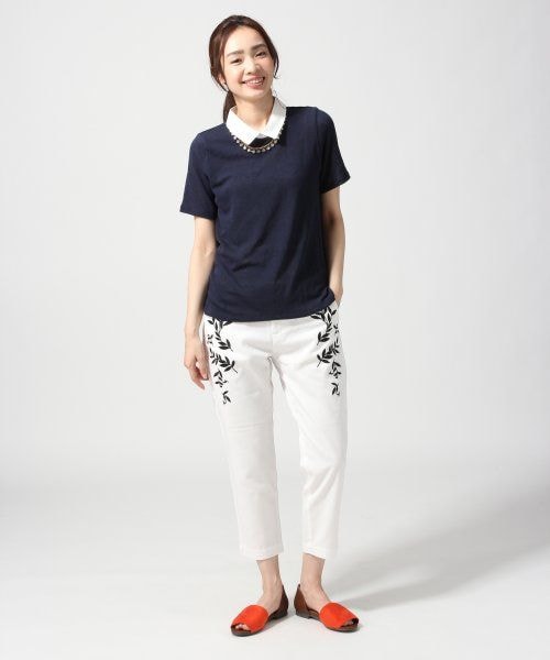 GLOBAL WORK（グローバルワーク）の「エリツキカットプルオーバー／ＳＳ（トップス・レディース・ホワイト06/グレー12/グリーン75/ネイビー88・Ｍ/Ｌ）」の8枚目の写真