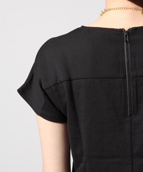 JEANASIS(ジーナシス)の「キリカエペプラムSS(トップス・レディース・オフホワイト/ブラック・FREE)」の8枚目の写真