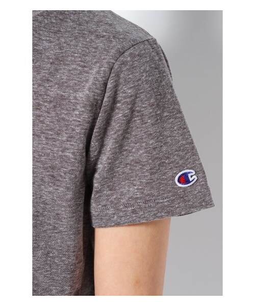 Champion（チャンピオン）の「CHAMPION ロゴTシャツ（カットソー・Ｔシャツ・レディース・グレー/グレーA/ナチュラル/グリーン C・フリー）」の10枚目の写真