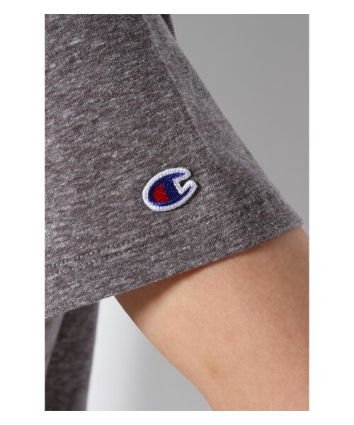 Champion（チャンピオン）の「CHAMPION ロゴTシャツ（カットソー・Ｔシャツ・レディース・グレー/グレーA/ナチュラル/グリーン C・フリー）」の11枚目の写真