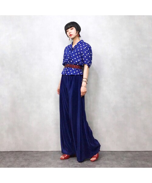 USED（ユーズド）の「Lamballe blue dot shirt（シャツ/ブラウス・レディース・その他）」の2枚目の写真