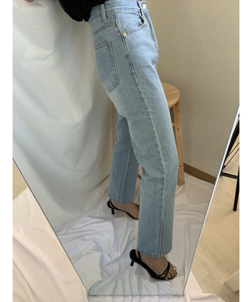 no brand（ノーブランド）の「ワイドスリットDP（デニムパンツ・レディース・その他）」の5枚目の写真