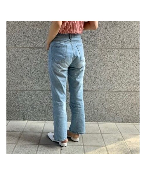 no brand（ノーブランド）の「ワイドスリットDP（デニムパンツ・レディース・その他）」の4枚目の写真