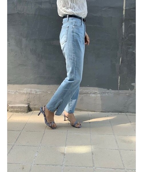 no brand（ノーブランド）の「ワイドスリットDP（デニムパンツ・レディース・その他）」の6枚目の写真