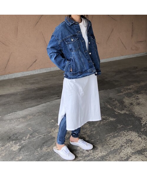 copine（コピン）の「再入荷！ビッグシルエットシンプルGジャン(2color)（デニムジャケット・レディース・その他）」の5枚目の写真
