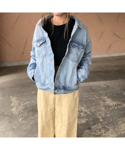 copine（コピン）の「再入荷！ビッグシルエットシンプルGジャン(2color)（デニムジャケット・レディース・その他）」の10枚目の写真