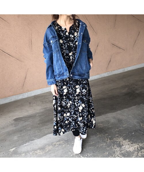 copine（コピン）の「【スペシャルプライス！定価3190円→1430円】大人気シリーズ！キーネック花柄5分袖ガウンワンピース(3color)【クリックポスト対象商品】（ワンピース・レディース・その他）」の12枚目の写真