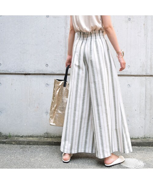 no brand（ノーブランド）の「ランダムストライプワイドPT（その他パンツ・レディース・その他）」の5枚目の写真