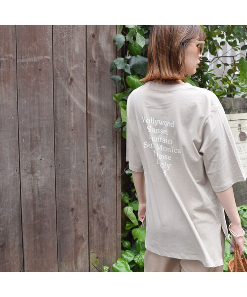 no brand（ノーブランド）の「バックプリントロゴTEE（Tシャツ/カットソー・レディース・その他）」の2枚目の写真