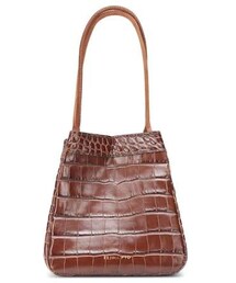 【美品】REJINA PYO　レジーナピョウ　ハンドバッグ　型押し　ブラウン 美品】REJINA PYO レジーナピョウ ハンドバッグ 型押し ブラック
