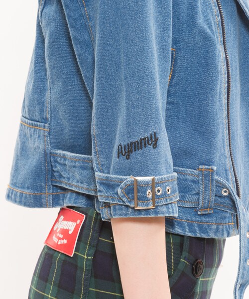 Aymmy in the batty girls(エイミーインザバッティーガール)の「VENICE RIDERS(ジャケット/アウター・レディース・ブルー/ブラック・S/M)」の6枚目の写真