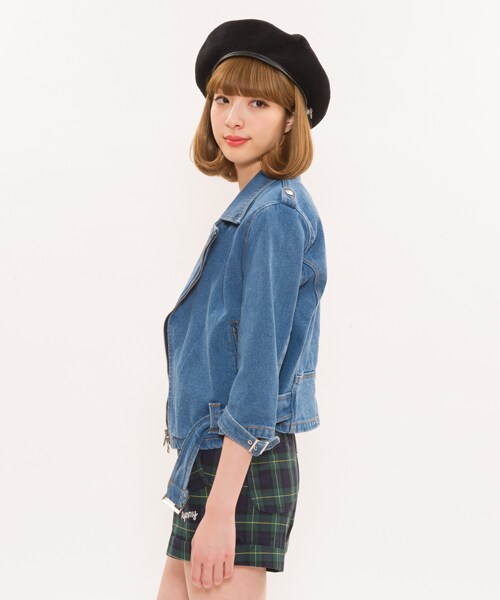 Aymmy in the batty girls(エイミーインザバッティーガール)の「VENICE RIDERS(ジャケット/アウター・レディース・ブルー/ブラック・S/M)」の4枚目の写真
