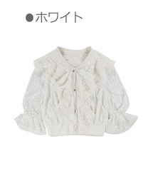 Bobon21 | 袖透けクラシカルレーストップス-全２色-(シャツ/ブラウス)