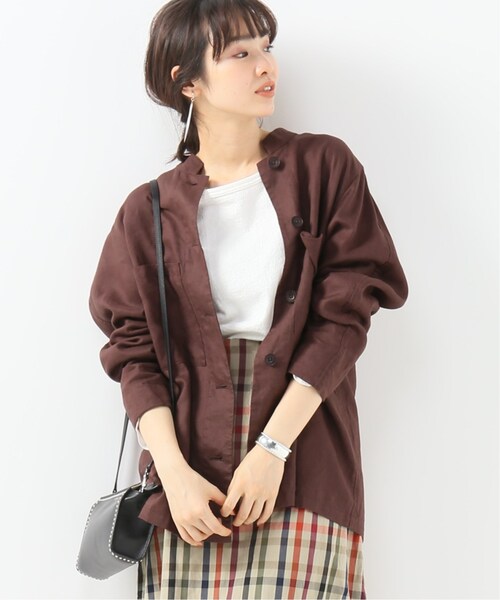IENA（イエナ）の「IENA LA BOUCLE 麻ダブルオックス 胸ポケット