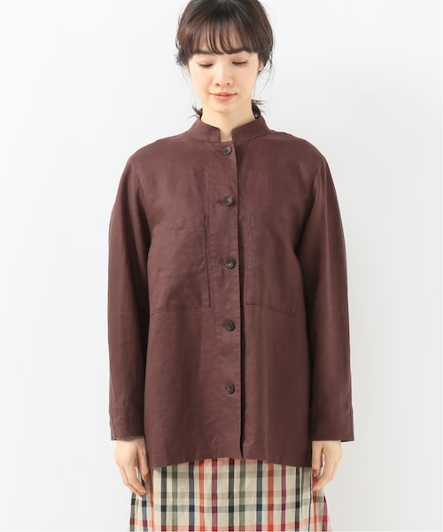 試着のみ　IENA イエナ　ブルゾン IENA（イエナ）の「IENA LA BOUCLE 麻ダブルオックス 胸ポケット