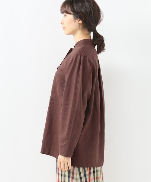 IENA（イエナ）の「IENA LA BOUCLE 麻ダブルオックス 胸ポケット