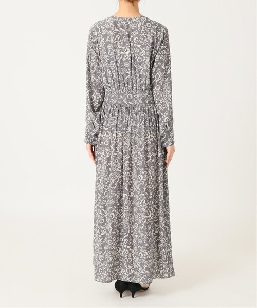 PLAGE ワンピース　ヴィンテージフローラル ギャザー　前面全開　マキシ丈 20181117230349124_1000.jpg