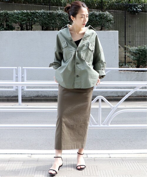 plage(プラージュ)の「《追加予約》アサストレッチ タイトスカート2◆(スカート・カーキ A/34/36/38)」の2枚目の写真