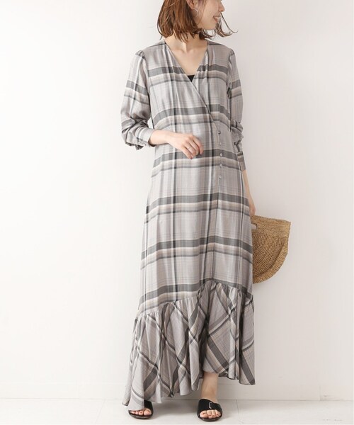 Spick And Span スピックアンドスパン の シアーチェックカシュクールワンピース ワンピース ドレス Wear