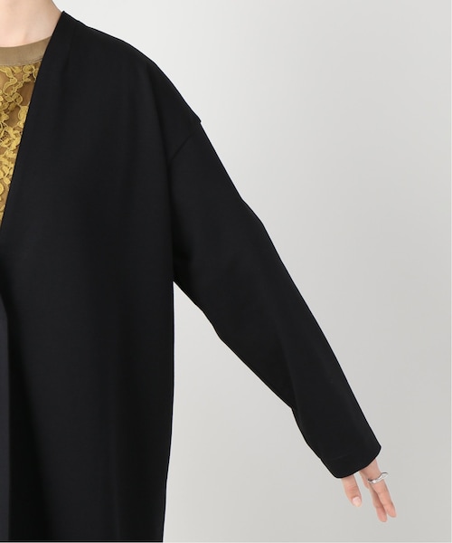 VERMEIL par iena ヴェルメイユパーイエナ ブラック ノーカラー VERMEIL par iena(ヴェルメイユパーイエナ) ノーカラーコート