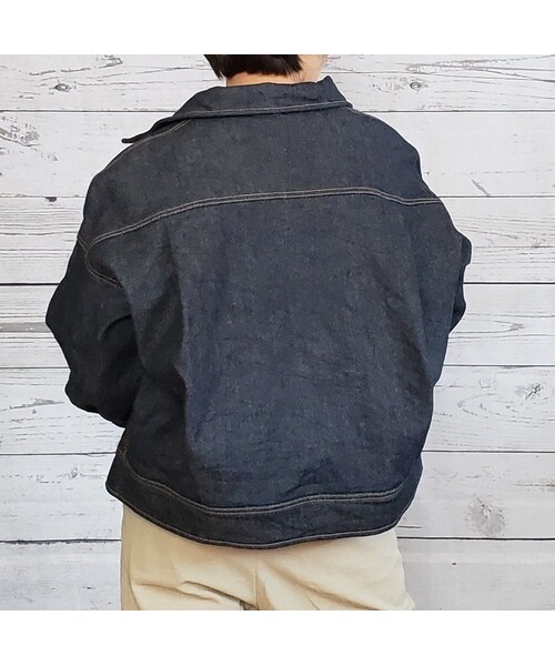 Handmade(ハンドメイド)の「003.short denim jacket(デニムジャケット・レディース・その他)」の3枚目の写真
