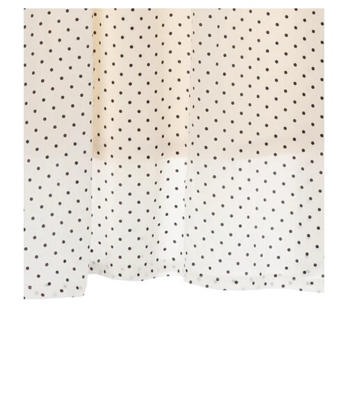 Green　Parks（グリーンパークス）の「ドット柄ギャザースカート（スカート・オフホワイト/ブラック/ネイビー・F）」の10枚目の写真