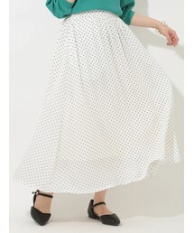 Green　Parks | ドット柄ギャザースカート(スカート)