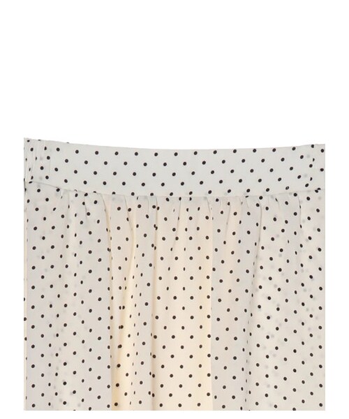 Green　Parks（グリーンパークス）の「ドット柄ギャザースカート（スカート・オフホワイト/ブラック/ネイビー・F）」の8枚目の写真